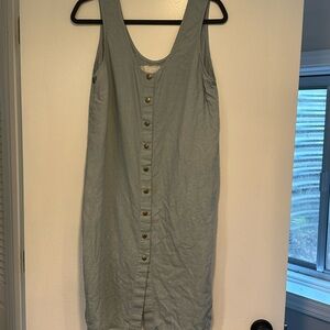 notPERFECTLINEN Blue Sleeveless Midi Dress